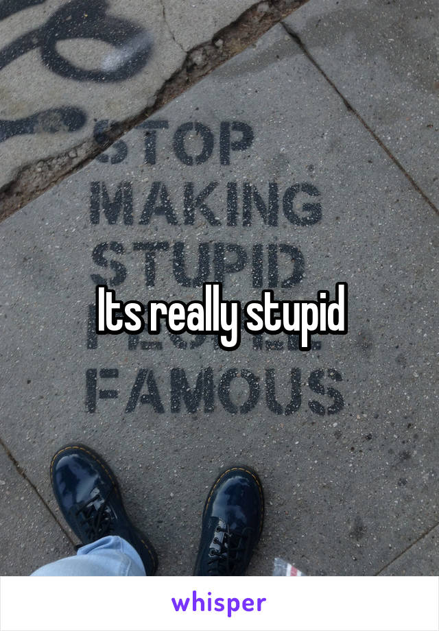 Its really stupid