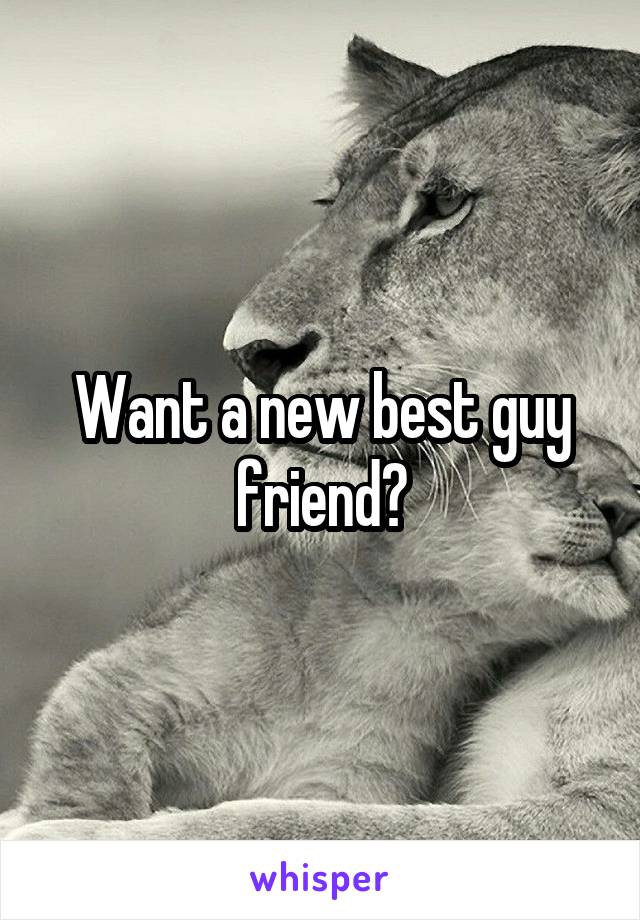 Want a new best guy friend?