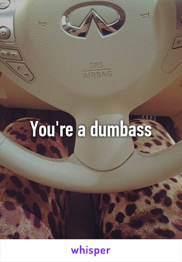 You're a dumbass