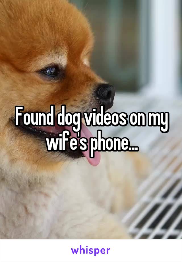 Found dog videos on my wife's phone...