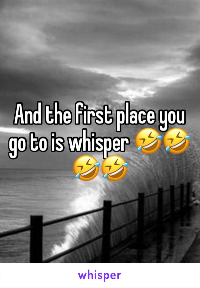 And the first place you go to is whisper 🤣🤣🤣🤣