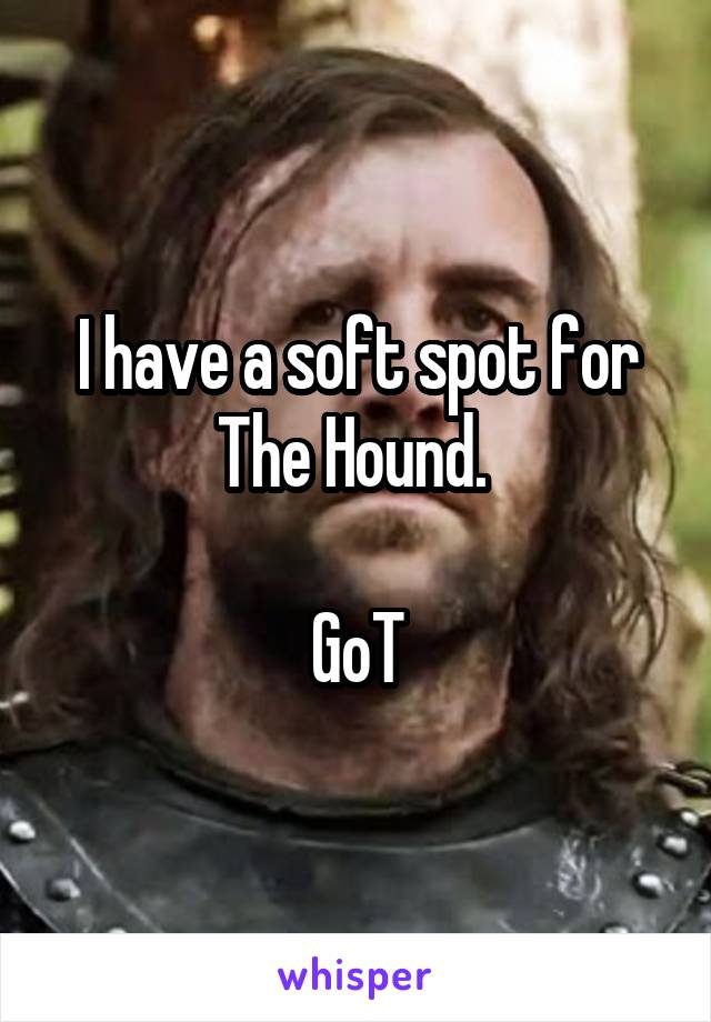 I have a soft spot for The Hound. 

GoT
