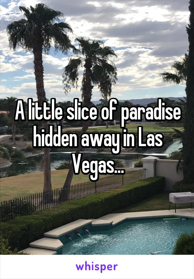 A little slice of paradise hidden away in Las Vegas...