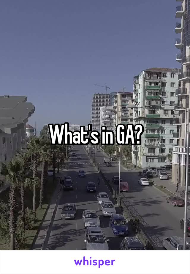 What's in GA?