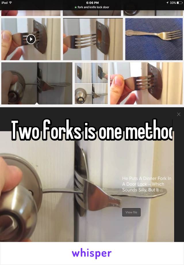 Two forks is one method