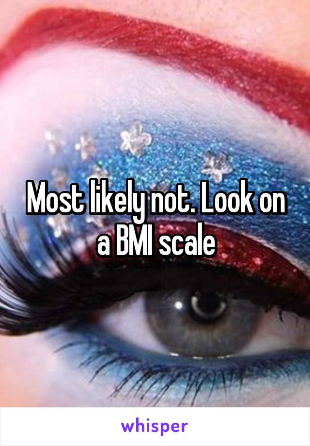 Most likely not. Look on a BMI scale
