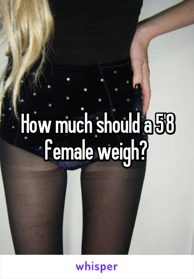 How much should a 5'8 female weigh? 