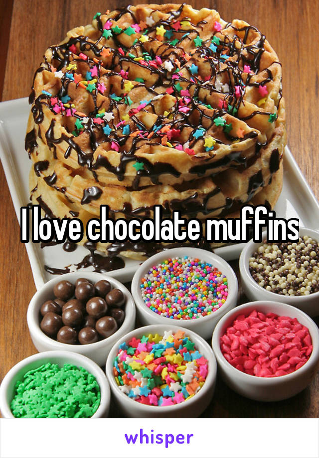 I love chocolate muffins