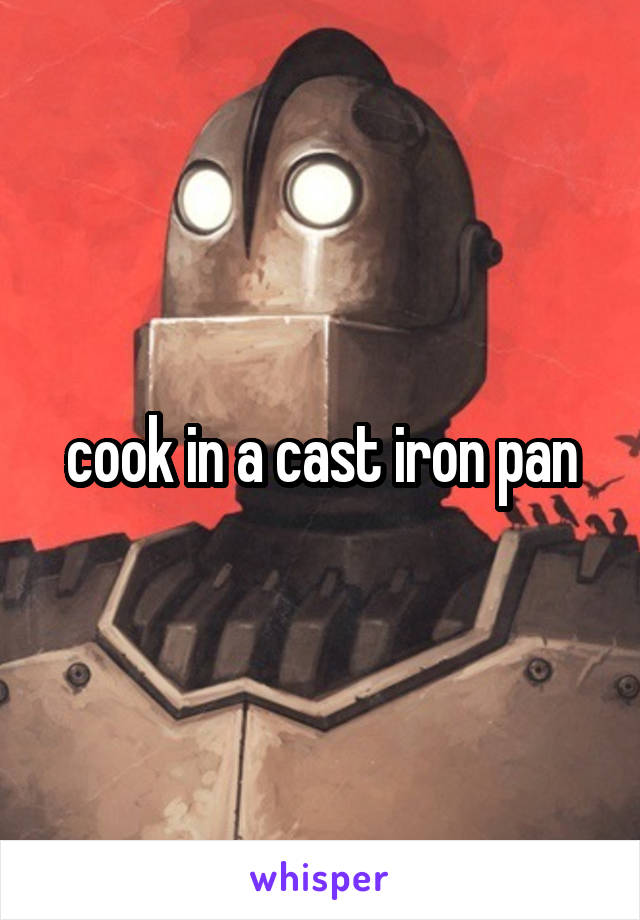 cook in a cast iron pan