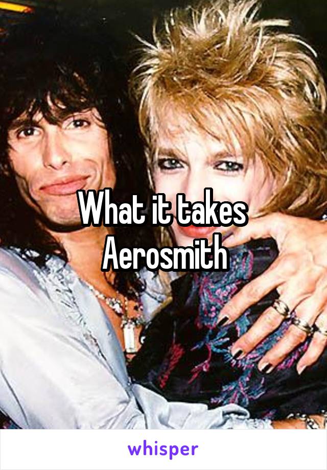What it takes 
Aerosmith