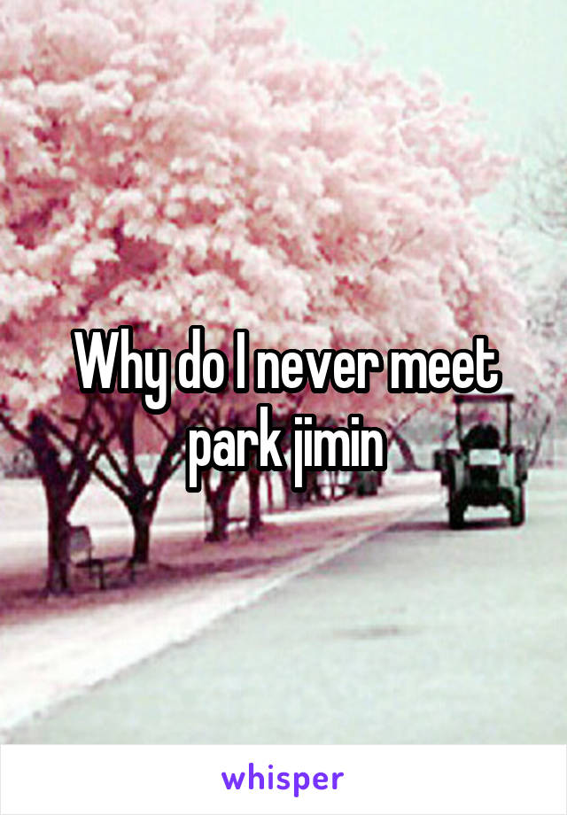 Why do I never meet park jimin