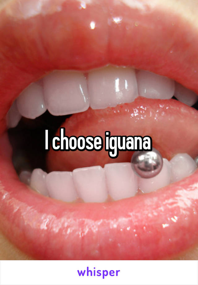 I choose iguana 