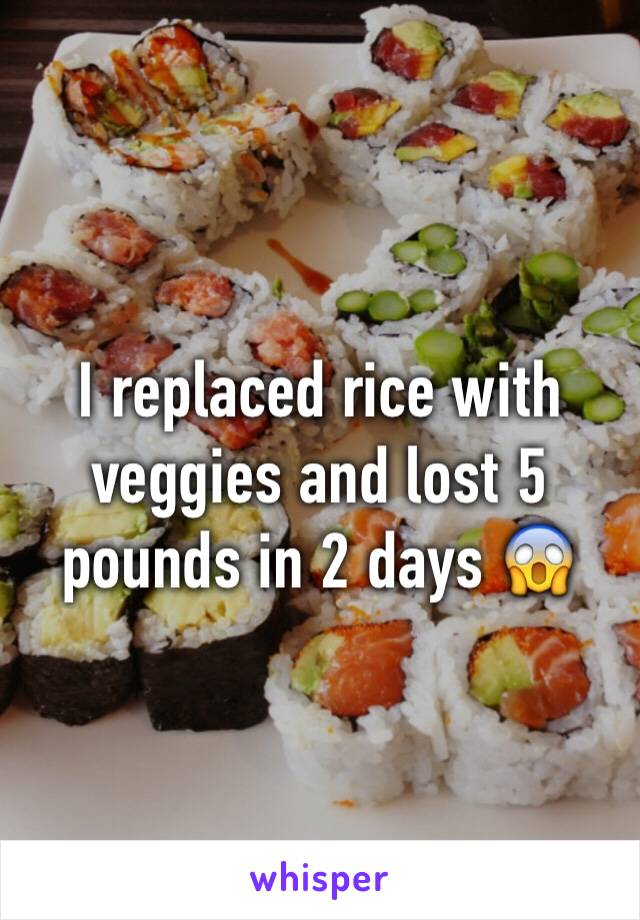 I replaced rice with veggies and lost 5 pounds in 2 days 😱