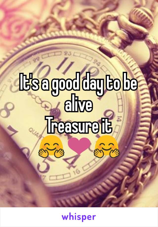 It's a good day to be alive
Treasure it
🤗❤️🤗