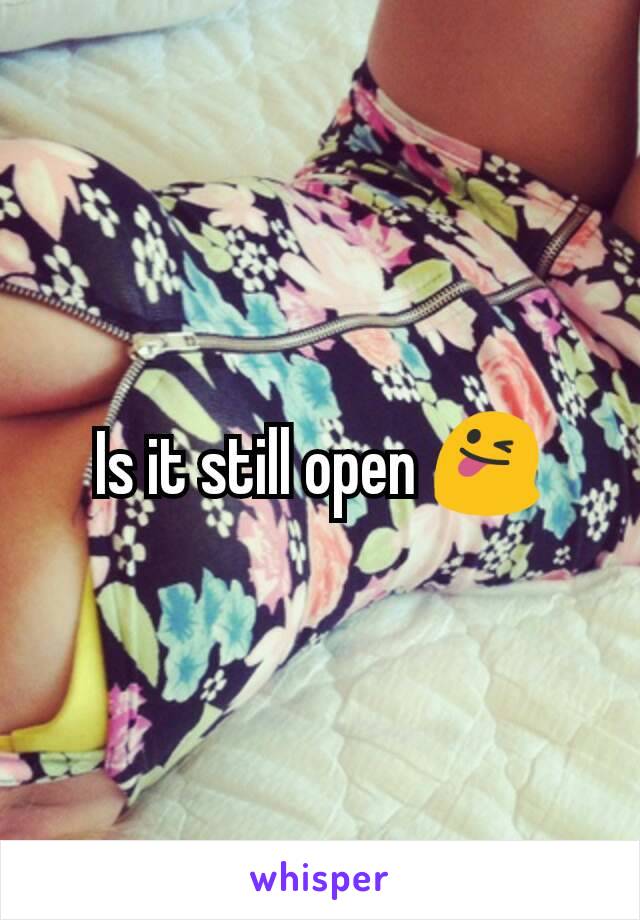 Is it still open 😜