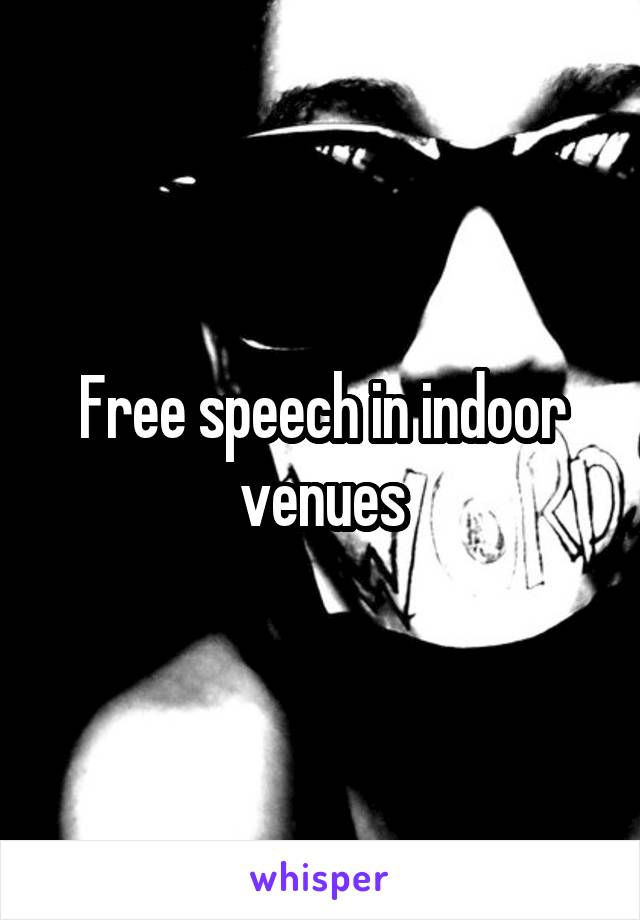 Free speech in indoor venues