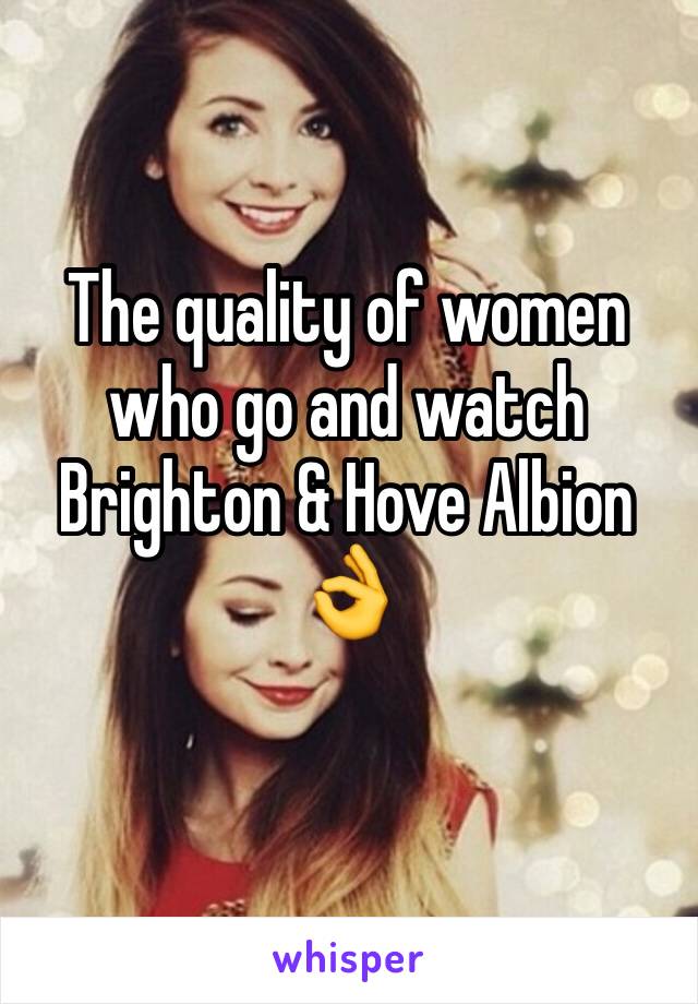 The quality of women who go and watch Brighton & Hove Albion 👌