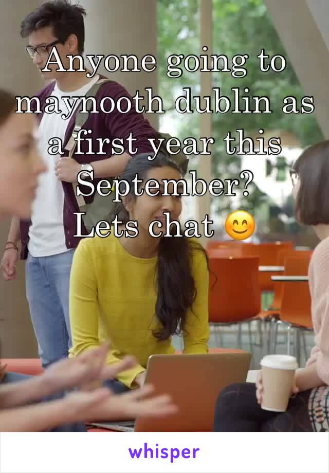 Anyone going to maynooth dublin as a first year this September?
Lets chat 😊