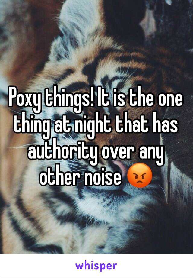 Poxy things! It is the one thing at night that has authority over any other noise 😡