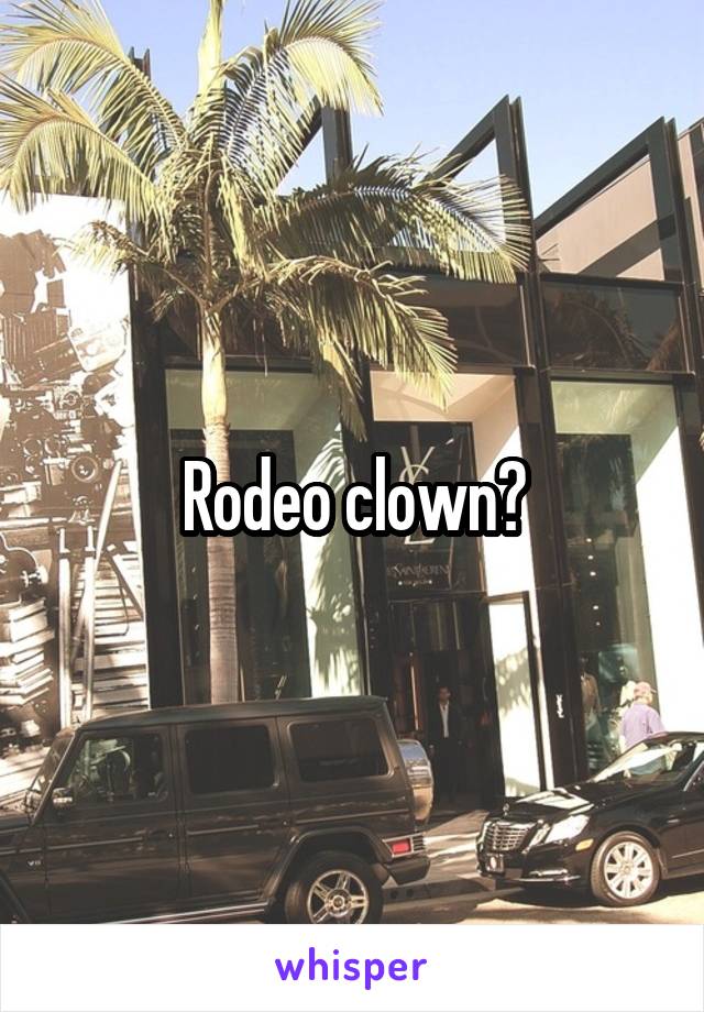 Rodeo clown?