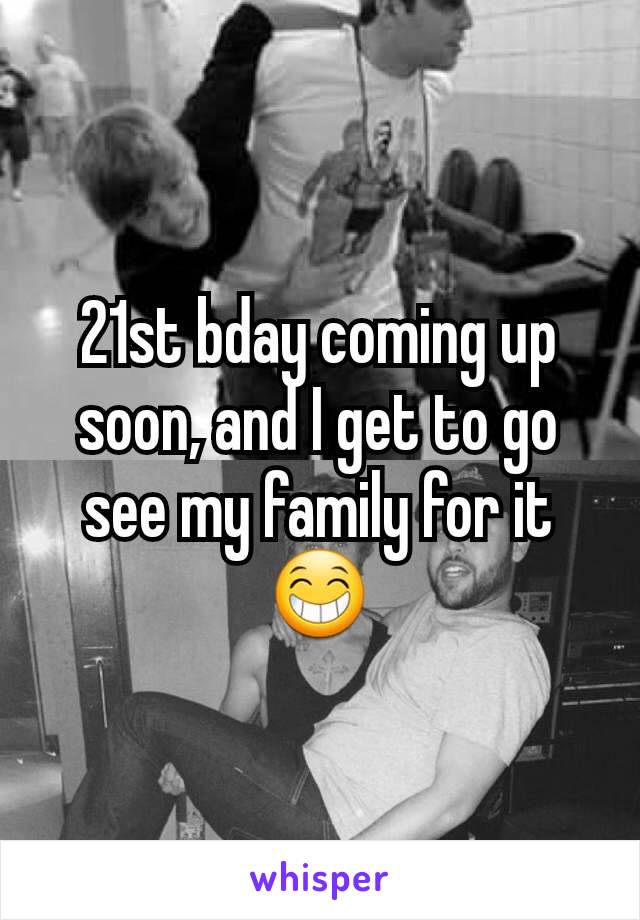 21st bday coming up soon, and I get to go see my family for it😁