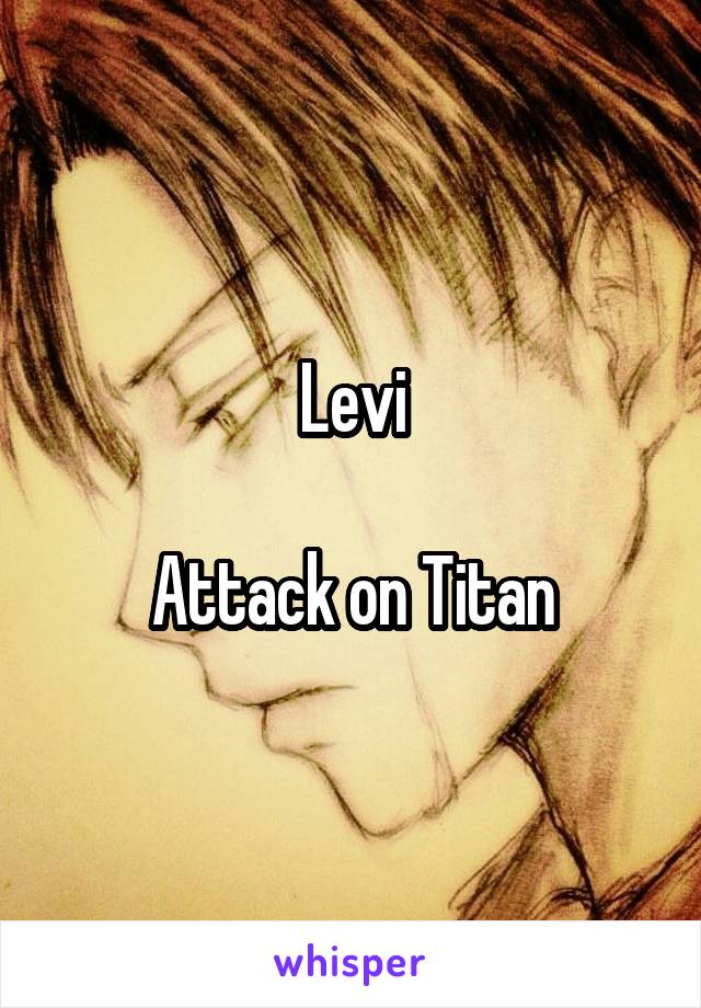 Levi

Attack on Titan