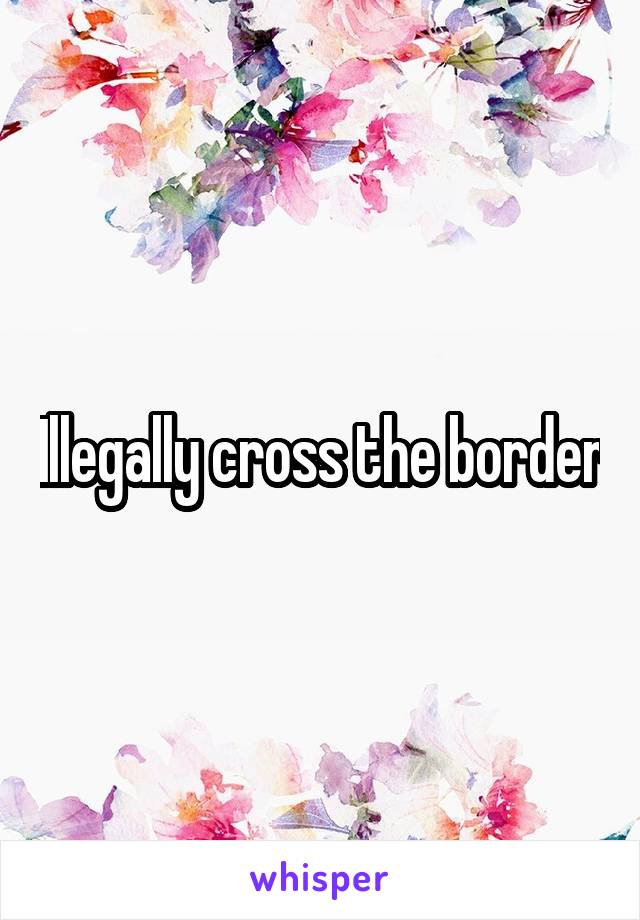 Illegally cross the border