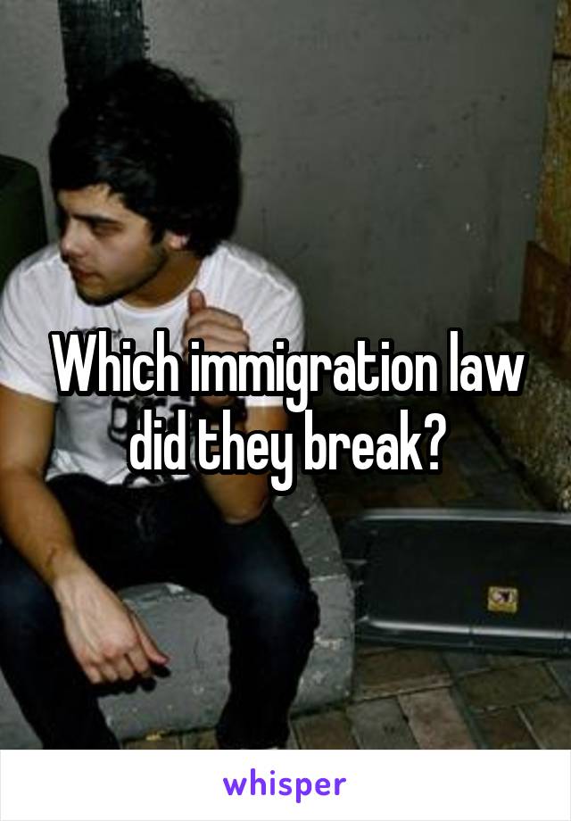 Which immigration law did they break?