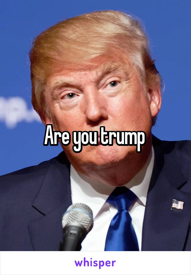 Are you trump 