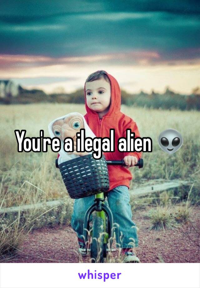 You're a ilegal alien 👽 