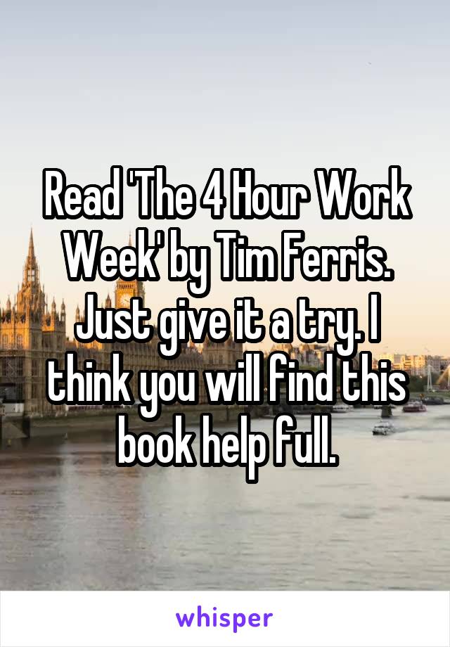 Read 'The 4 Hour Work Week' by Tim Ferris.
Just give it a try. I think you will find this book help full.