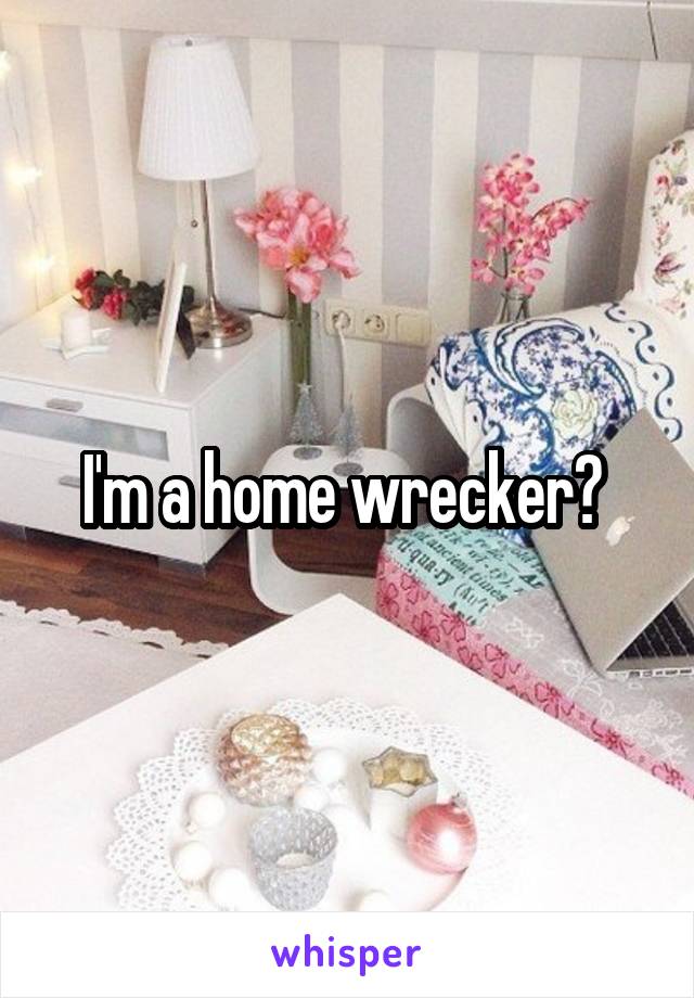 I'm a home wrecker? 