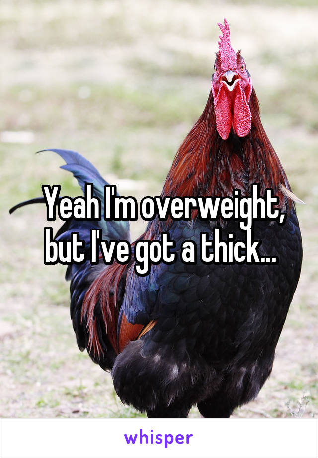  Yeah I'm overweight, but I've got a thick...