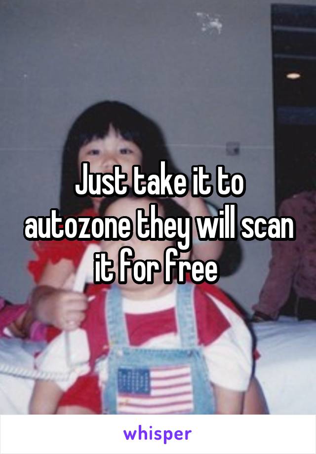 Just take it to autozone they will scan it for free 