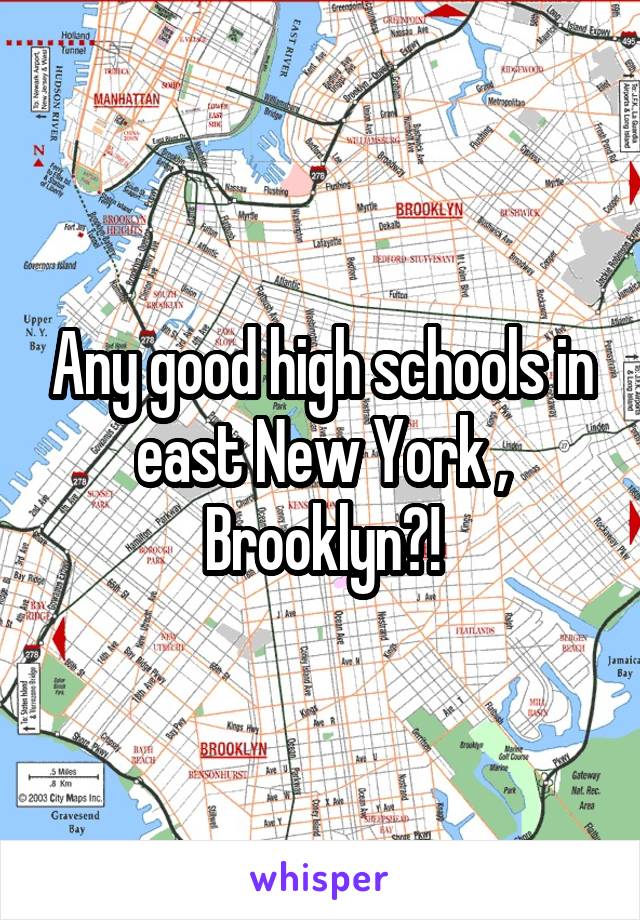 Any good high schools in east New York , Brooklyn?!