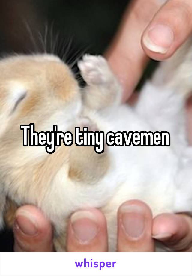 They're tiny cavemen 