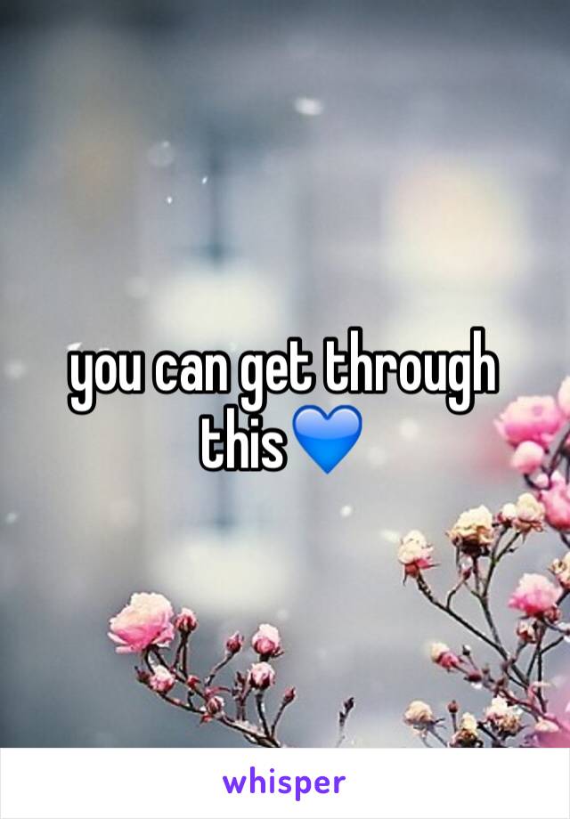 you can get through this💙