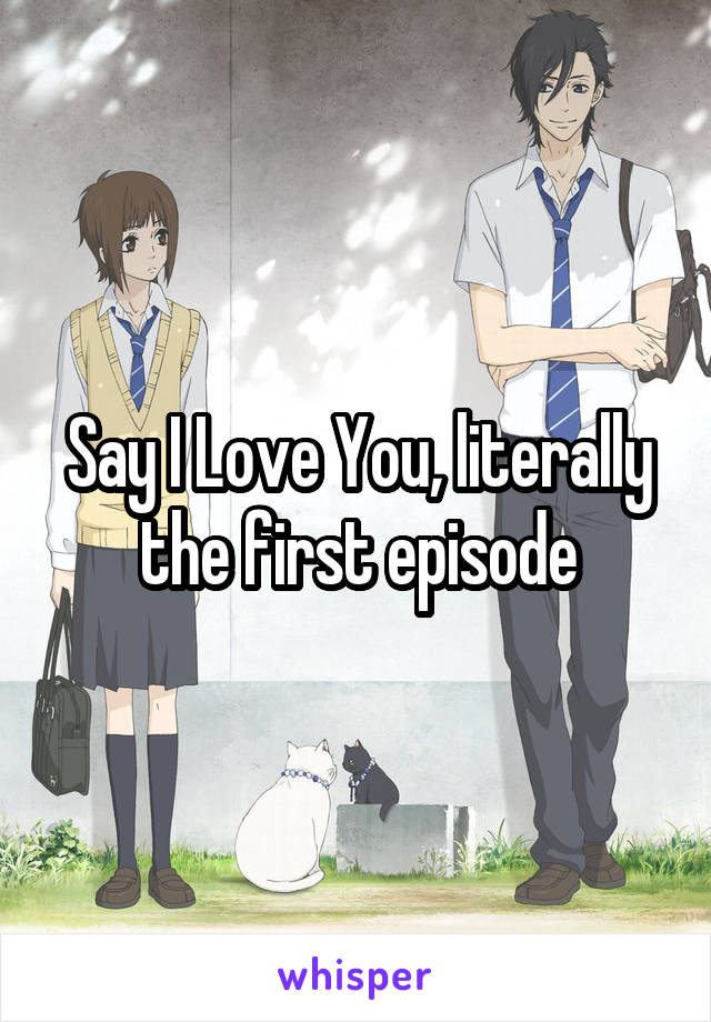 Say I Love You, literally the first episode