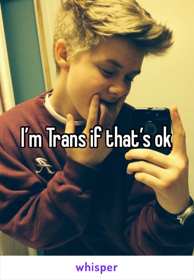 I’m Trans if that’s ok