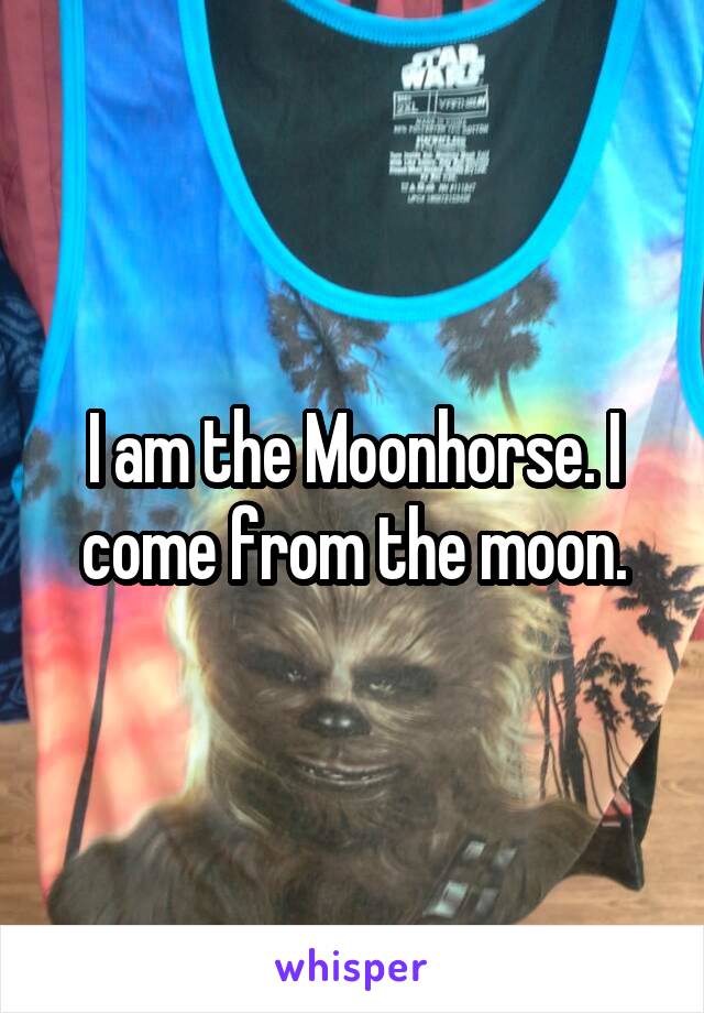 I am the Moonhorse. I come from the moon.