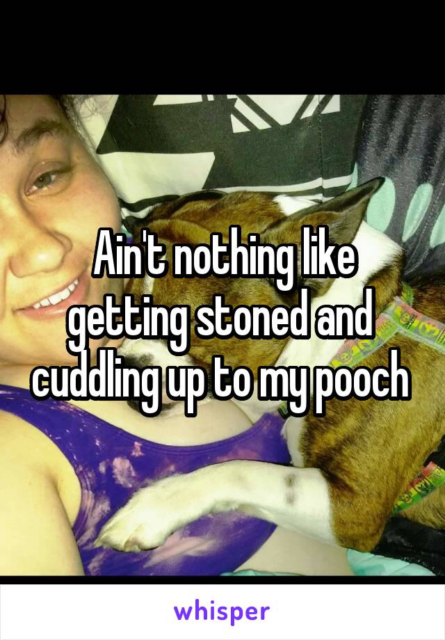 Ain't nothing like getting stoned and  cuddling up to my pooch 