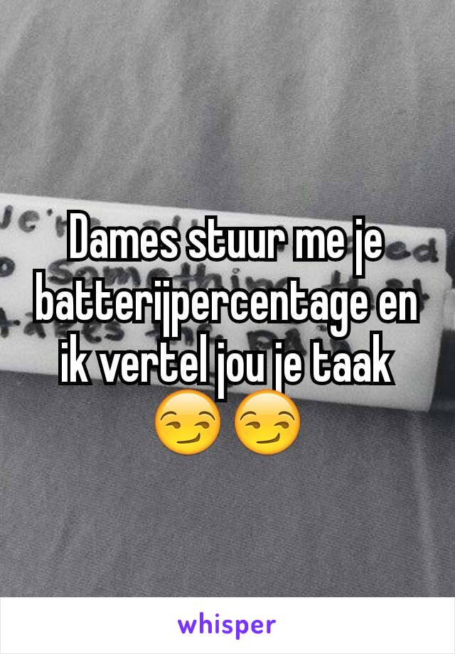 Dames stuur me je batterijpercentage en ik vertel jou je taak 😏😏