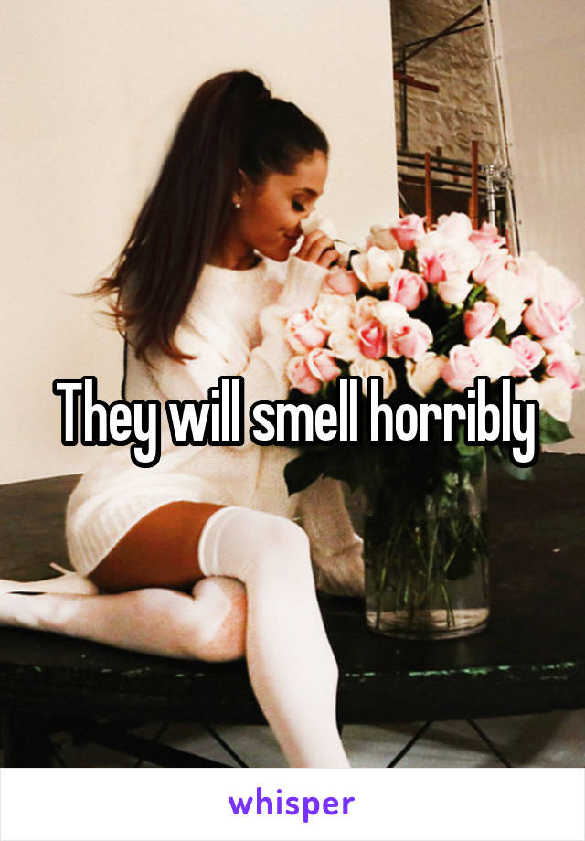 They will smell horribly