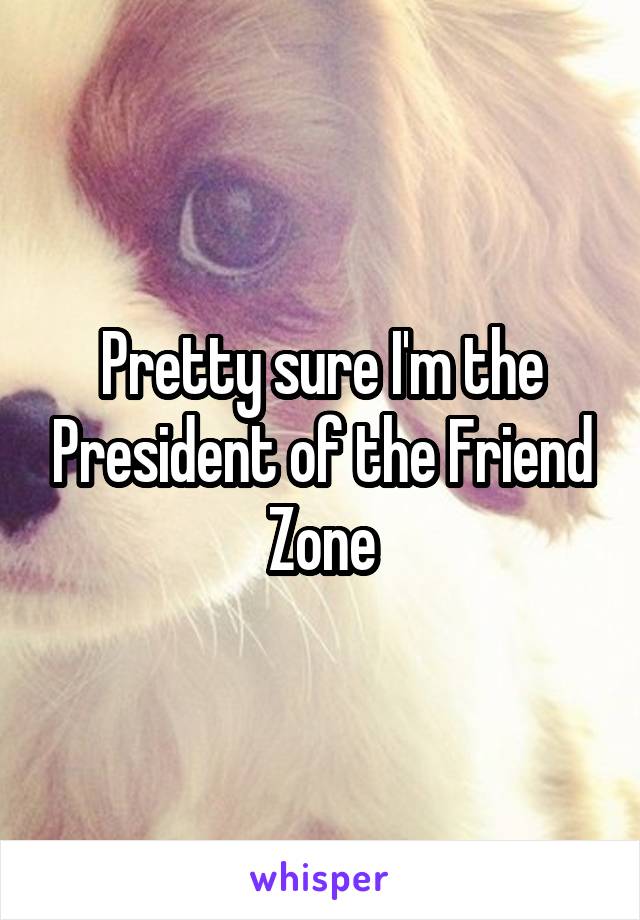 Pretty sure I'm the President of the Friend Zone