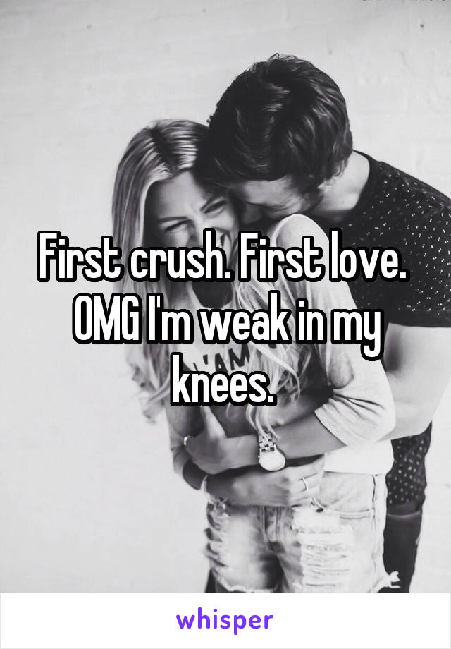 First crush. First love.  OMG I'm weak in my knees. 