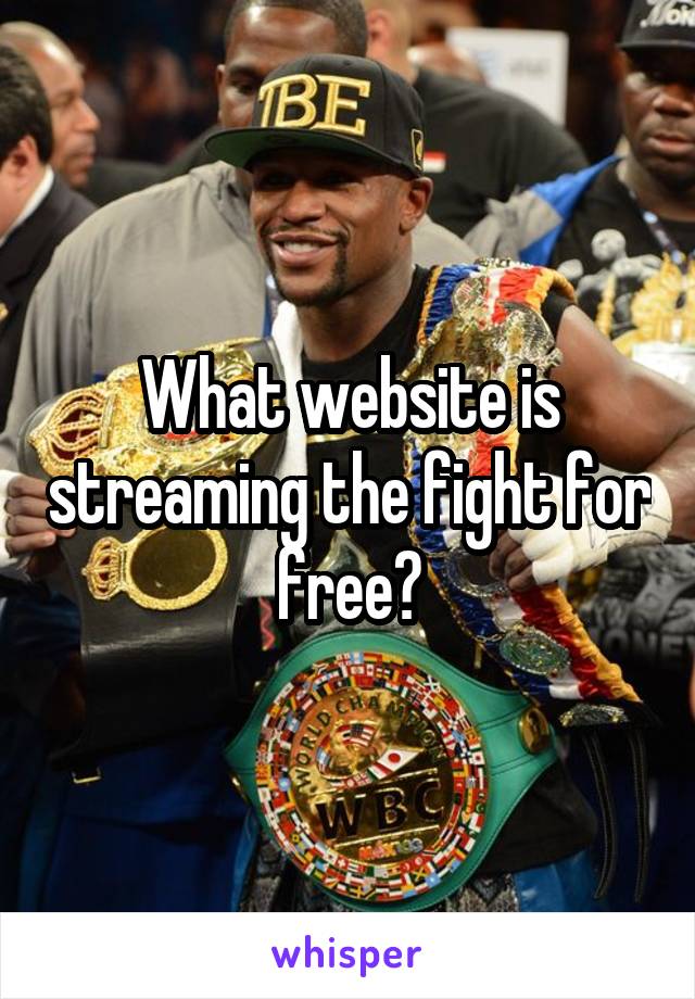 What website is streaming the fight for free?
