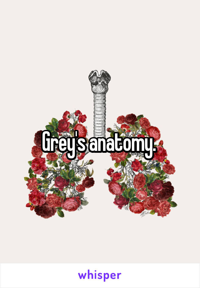Grey's anatomy. 
