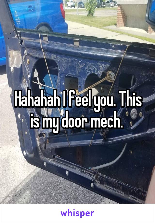 Hahahah I feel you. This is my door mech. 