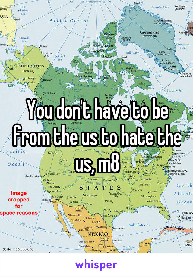 You don't have to be from the us to hate the us, m8