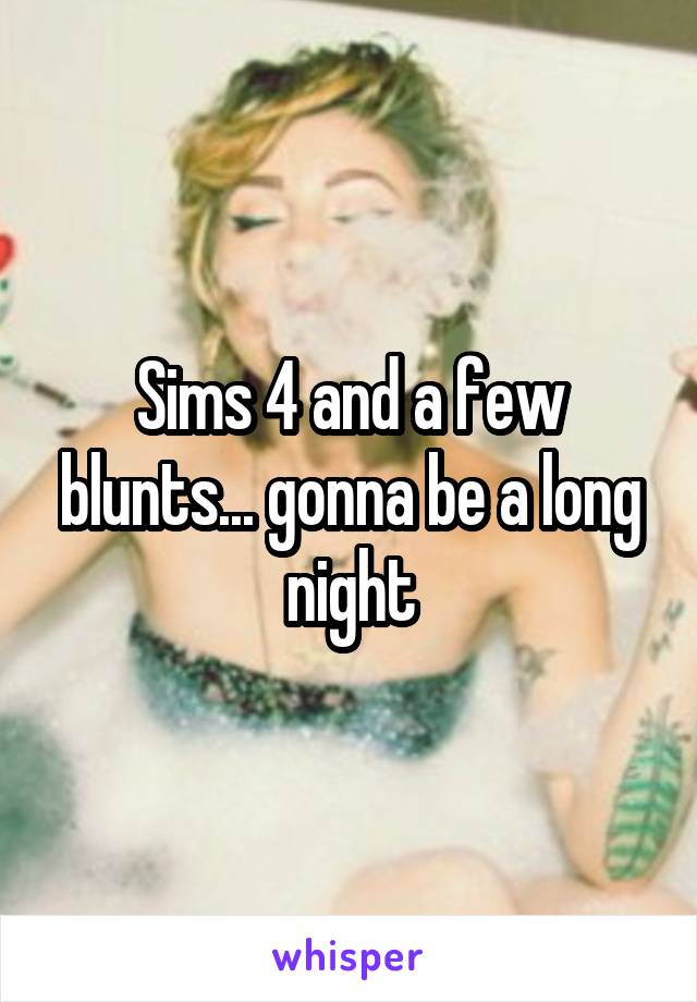 Sims 4 and a few blunts... gonna be a long night